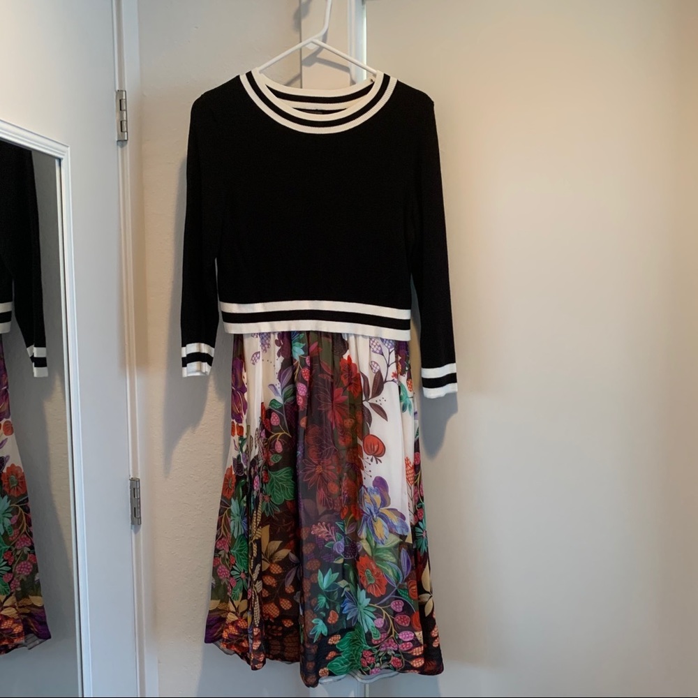 Maeve Flower/Knit Dress from Anthropologie